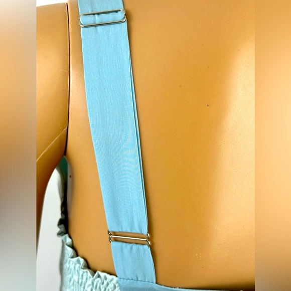 Rebecca Minkoff Romper Pastel Blue Two Tone Keyhole Back  Figure Flatter… - Picture 8 of 15